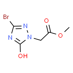 Methyl (3-bromo-5-hydroxy-1H-1,2,4-triazol-1-yl)acetate结构式
