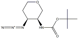 tert-butyl ((3S,4S)-4-azidotetrahydro-2H-pyran-3-yl)carbamate Structure