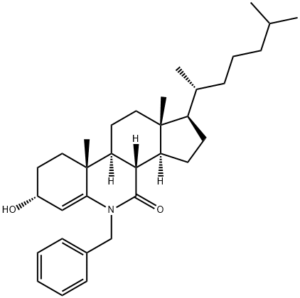 3α-Hydroxy-6-benzyl-6-azacholest-4-en-7-one Structure