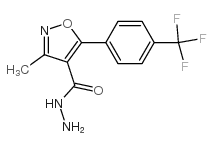 3-METHYL-5-(4-(TRIFLUOROMETHYL)PHENYL)ISOXAZOLE-4-CARBOHYDRAZIDE结构式