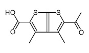 2-acetyl-3,4-dimethylthieno[2,3-b]thiophene-5-carboxylic acid结构式