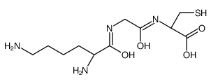 (2R)-2-[[2-[[(2S)-2,6-diaminohexanoyl]amino]acetyl]amino]-3-sulfanylpropanoic acid结构式