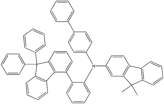 9H-Fluoren-2-amine, N-[1,1''-biphenyl]-4-yl-N-[2-(9,9-diphenyl-9H-fluoren-4-yl)phenyl]-9,9-dimethyl-结构式