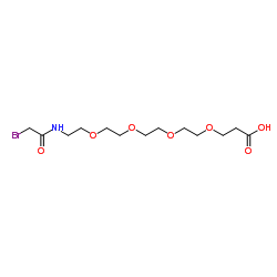 Bromoacetamido-PEG4-acid Structure