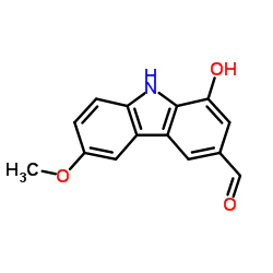 1-羟基-6-甲氧基-9H-咔唑-3-甲醛结构式