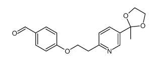 4-[2-(5-(2-METHYL-1,3-DIOXOLAN-2-YL)-2-PYRIDYL]ETHOXY]-BENZALDEHYDE structure