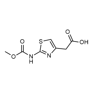 2-(2-((甲氧基羰基)氨基)噻唑-4-基)乙酸结构式