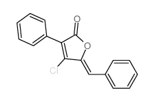 2(5H)-Furanone,4-chloro-3-phenyl-5-(phenylmethylene)-结构式