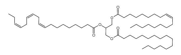 (9Z,12Z,15Z)-1-(oleoyloxy)-3-(palmitoyloxy)propan-2-yl octadeca-9,12,15-trienoate Structure
