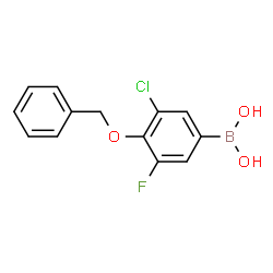 4-Benzyloxy-3-chloro-5-fluorobenzeneboronic acid结构式