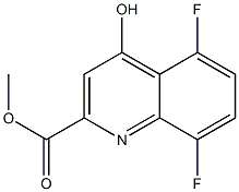 2-Quinolinecarboxylic acid, 5,8-difluoro-4-hydroxy-, methyl ester结构式