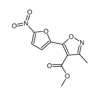 methyl 3-methyl-5-(5-nitrofuran-2-yl)-1,2-oxazole-4-carboxylate Structure