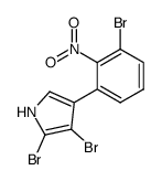 2,3-Dibromo-4-(3-bromo-2-nitrophenyl)-1H-pyrrole structure