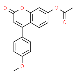 [4-(4-methoxyphenyl)-2-oxochromen-7-yl] acetate结构式