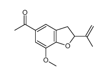 5-Acetyl-2,3-dihydro-2-isopropenyl-7-methoxybenzofuran结构式