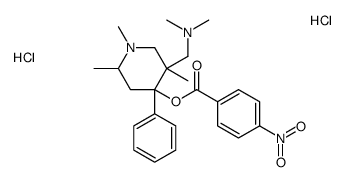 [5-[(dimethylamino)methyl]-1,2,5-trimethyl-4-phenylpiperidin-4-yl] 4-nitrobenzoate,dihydrochloride Structure