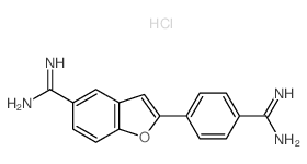 2-(4-amidinophenyl)-5-benzofurancarboxamidine structure