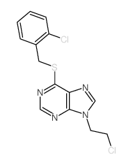 9H-Purine,9-(2-chloroethyl)-6-[[(2-chlorophenyl)methyl]thio]- Structure