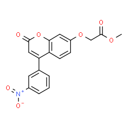 methyl 2-((4-(3-nitrophenyl)-2-oxo-2H-chromen-7-yl)oxy)acetate结构式