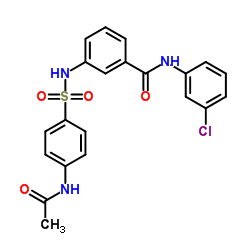 3-{[(4-Acetamidophenyl)sulfonyl]amino}-N-(3-chlorophenyl)benzamide Structure