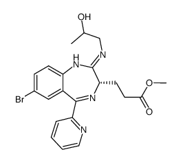 methyl 3-((3S)-7-bromo-2-((2-hydroxypropyl)imino)-5-(pyridin-2-yl)-2,3-dihydro-1H-benzo[e][1,4]diazepin-3-yl)propanoate Structure