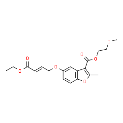 2-methoxyethyl 5-{[(2E)-4-ethoxy-4-oxobut-2-en-1-yl]oxy}-2-methyl-1-benzofuran-3-carboxylate structure