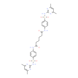 N,N'-bis(4-{[(4,6-dimethyl-2-pyrimidinyl)amino]sulfonyl}phenyl)hexanediamide结构式