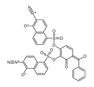 4-benzoyl-3-hydroxy-1,2-phenylene bis(6-diazo-5,6-dihydro-5-oxonaphthalene-1-sulphonate)结构式