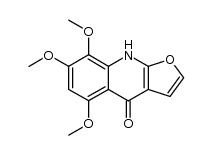 5,7,8-trimethoxy-9H-furo[2,3-b]quinolin-4-one结构式