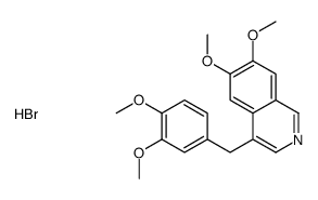 4-[(3,4-dimethoxyphenyl)methyl]-6,7-dimethoxyisoquinolin-2-ium,bromide Structure