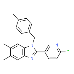 2-(6-CHLORO-3-PYRIDINYL)-5,6-DIMETHYL-1-(4-METHYLBENZYL)-1H-1,3-BENZIMIDAZOLE Structure