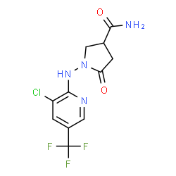 1-([3-CHLORO-5-(TRIFLUOROMETHYL)-2-PYRIDINYL]AMINO)-5-OXO-3-PYRROLIDINECARBOXAMIDE Structure