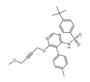 4-tert.-butyl-N-[6-(4-methoxy-2-butynyloxy)-5-(p-tolyl)-4-pyrimidinyl]-benzene sulfonamide Structure