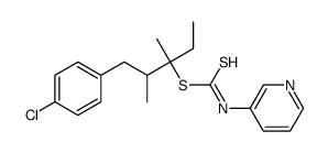 (4-Chlorophenyl)methyl 1-ethyl-1-methylpropyl-3-pyridinylcarbonimidodithioate structure
