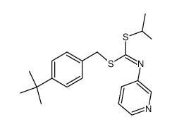 (4-(1,1-Dimethylethyl)phenyl)methyl 1-methylethyl-3-pyridinylcarbonimidodithioate Structure