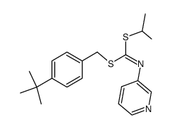 (4-(1,1-Dimethylethyl)phenyl)methyl 1-methylethyl-3-pyridinylcarbonimidodithioate结构式