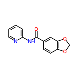 N-(2-Pyridinyl)-1,3-benzodioxole-5-carboxamide结构式