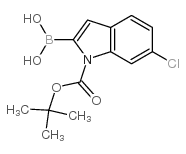 (1-(tert-Butoxycarbonyl)-6-chloro-1H-indol-2-yl)boronic acid Structure