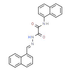 N-(1-naphthyl)-2-[2-(1-naphthylmethylene)hydrazino]-2-oxoacetamide structure