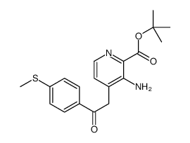 tert-butyl 3-amino-4-[2-(4-methylsulfanylphenyl)-2-oxoethyl]pyridine-2-carboxylate结构式