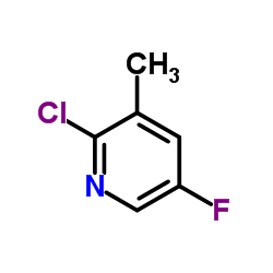 2-Chloro-5-fluoro-3-methylpyridine structure