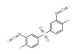 1-fluoro-4-(4-fluoro-3-isothiocyanato-phenyl)sulfonyl-2-isothiocyanato-benzene Structure