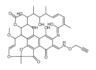3-(prop-2-ynyloxyimino-methyl)-rifamycin结构式