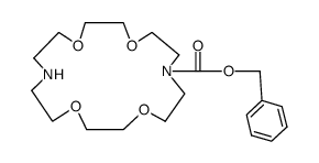 7-(Benzyloxycarbonyl)-1,4,10,13-tetraoxa-7,16-diazacyclooctadecan Structure