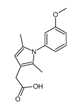 2-[1-(3-methoxyphenyl)-2,5-dimethylpyrrol-3-yl]acetic acid结构式