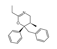 (5R)-6t-benzyl-2-ethyl-5r-methyl-6c-phenyl-5,6-dihydro-4H-[1,3]oxazine结构式