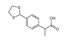 2-[4-(1,3-dithiolan-2-yl)phenyl]propanoic acid结构式