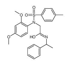 2-(2,4-dimethoxy-N-(4-methylphenyl)sulfonylanilino)-N-(1-phenylethyl)acetamide结构式