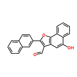5-Hydroxy-2-(2-naphthyl)naphtho[1,2-b]furan-3-carbaldehyde结构式