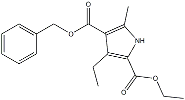 4-benzyl 2-ethyl 3-ethyl-5-methyl-1H-pyrrole-2,4-dicarboxylate结构式